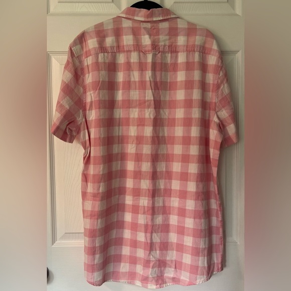 New With Tags 1901 Pink Shore Buffalo Button Down Short Sleeved Shirt - Picture 4 of 4